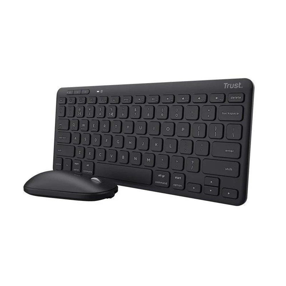 Teclado Raton Trust Lyra Tkl Wireless Multidispositvo Black