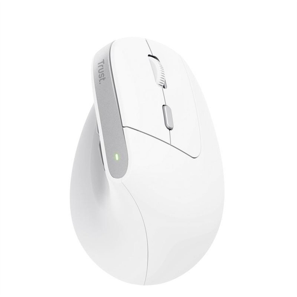 Raton Trust Bayo Ii Ergonomico Eco 2400 Dpi Wireless Recargable White