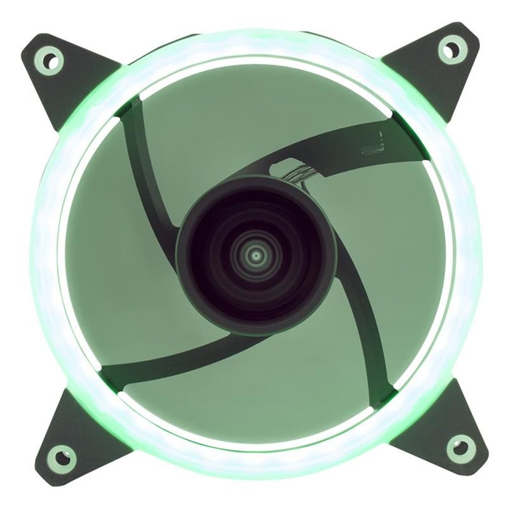Ventilador 12cm Unykach Candy 20 Adicional Chasis Green Ring Led