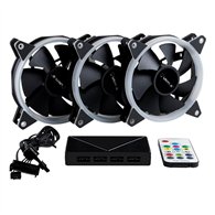 Pack 3 Ventiladores 12cm Unykach Candy 30 Argb Controladora