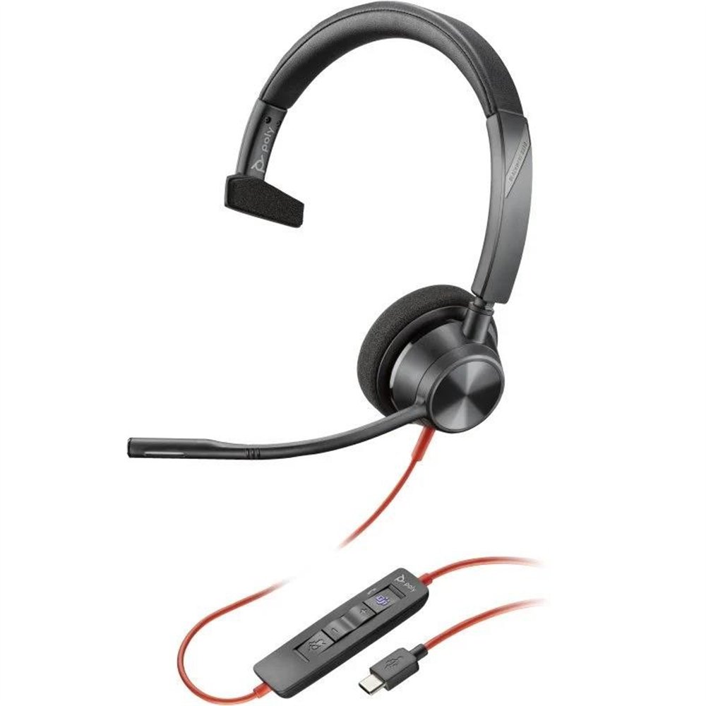 Auricular Microfono Poly Blackwire 3310 Monoaural Usb-c Microsoft Teams