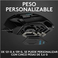 Raton Logitech G502 Hero Optico Usb Gaming Black