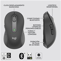 Raton Logitech Signature M650 M Wireless Black