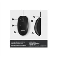 Raton Logitech M100 Usb 1000dpi Black