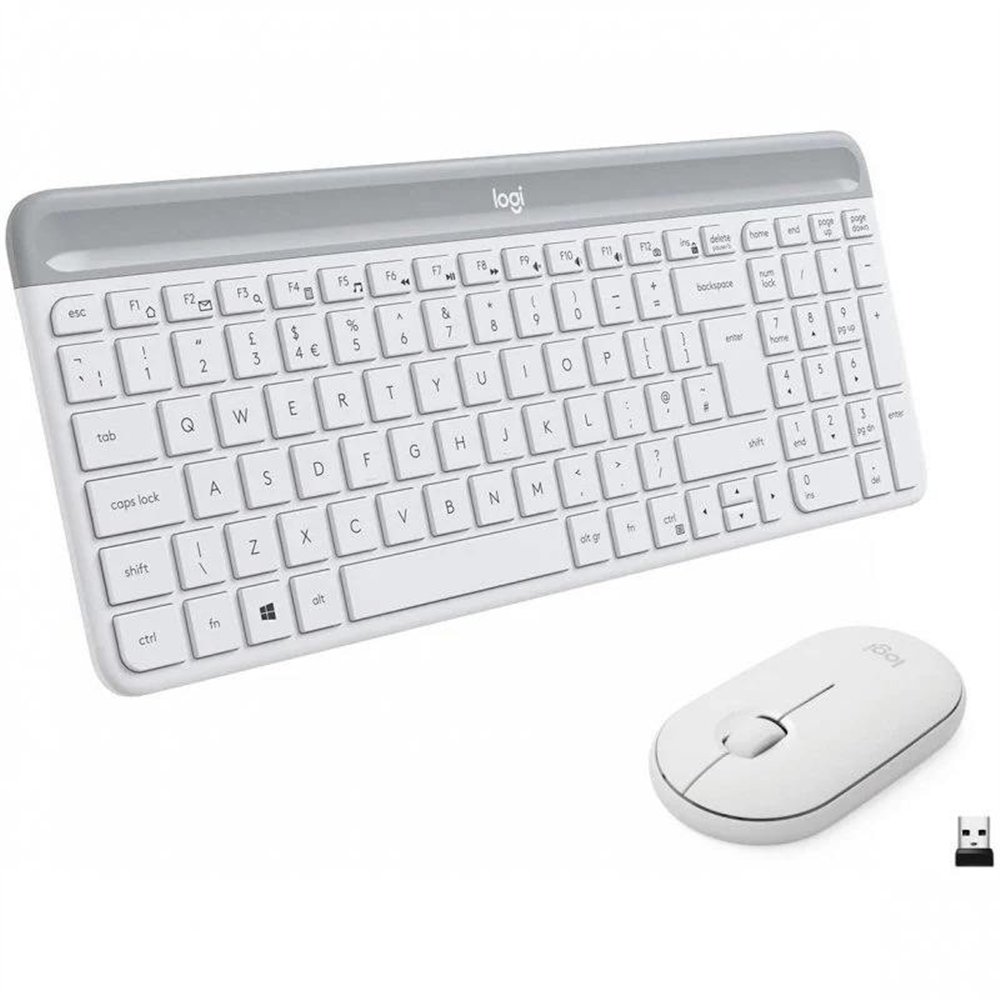 Teclado Raton Logitech Mk470 Slim Wireless Silent White