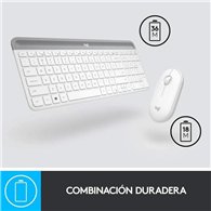 Teclado Raton Logitech Mk470 Slim Wireless Silent White