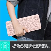 Teclado Logitech K380 Tkl Bluetooth Multi-device Rose