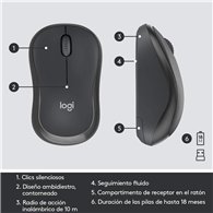 Teclado Raton Logitech Mk295 Wireless Silent Grafito