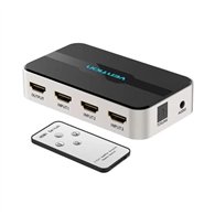 Duplicador Vention 3xhdmi Hembra - Hdmi Macho X1 Audio Silver/black