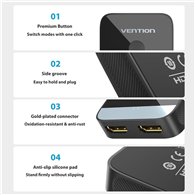 Switchsplitter Vention Hdmih - X2 Hdmih Bidireccional