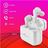 Auriculares Ngs Artica Bloom Earphones Bluetooth Wireless White