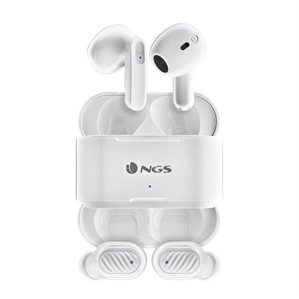 Auriculares Ngs Artica Duo Earphones Bluetooth Wireless White Pack 2ud