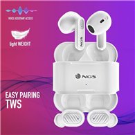 Auriculares Ngs Artica Duo Earphones Bluetooth Wireless White Pack 2ud
