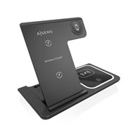Base Cargador Aisens Smartphone/apple Watch/auriculares Wireless Black