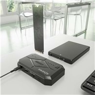 Dock Station Clone Aisens 3.5/2.5 Sata M2 Nvme Usb 3.0 Black