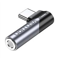 Adaptador Audio Vention Usb-c/m - Jack 35mm/h Aluminio Grey/black