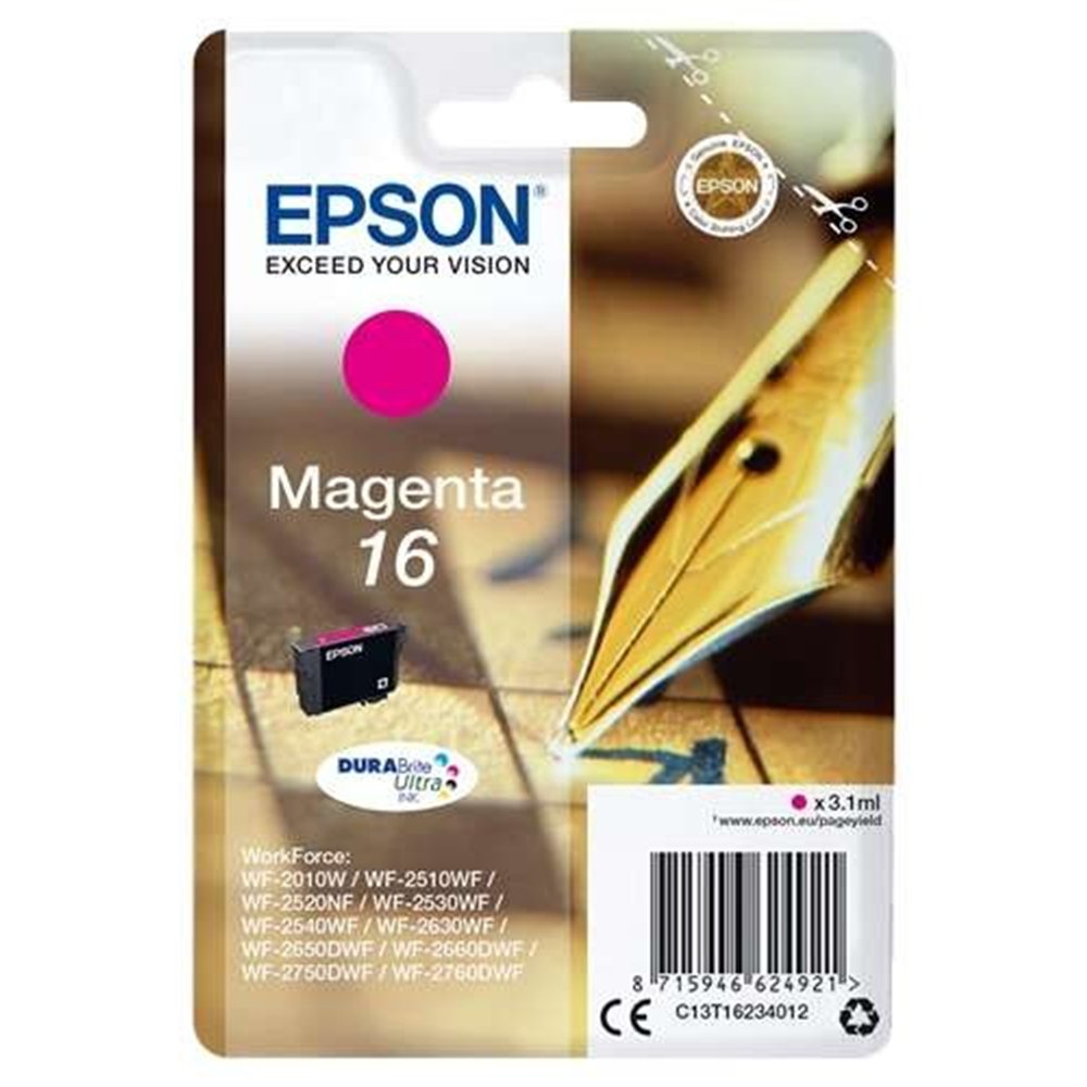 Tinta Epson C13t16234012 T1623 Magenta 16