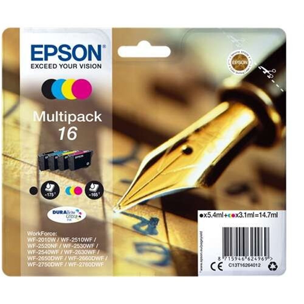 Tinta Epson C13t16264012 T1626 Multipack 16