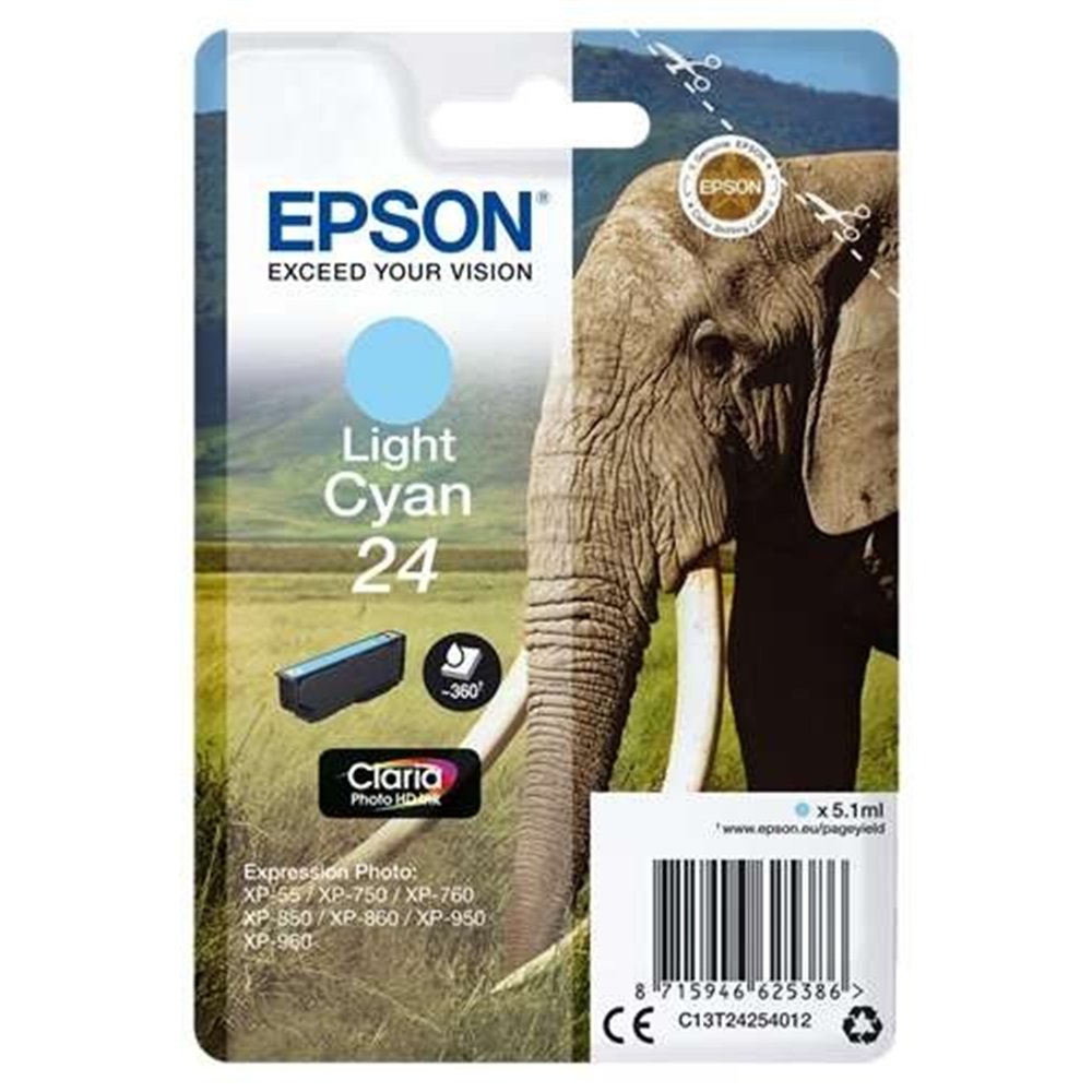 Tinta Epson C13t24254012 Light Cyan 24