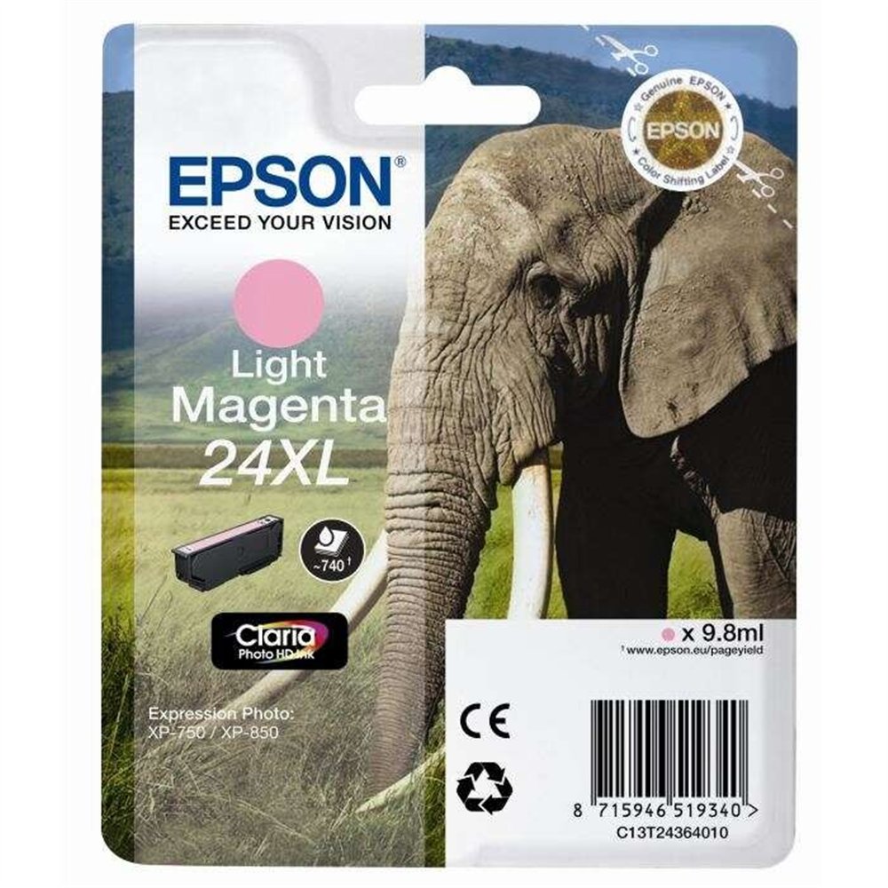 Tinta Epson C13t24324012 Magenta Claro T2432 24xl