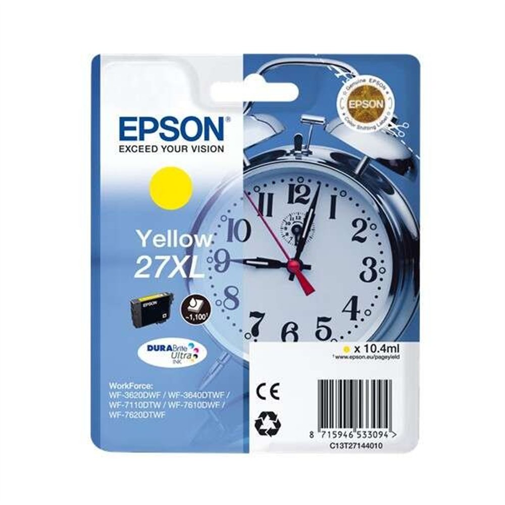 Tinta Epson C13t27144012 Yellow T2714 27xl Durabrite Ultra