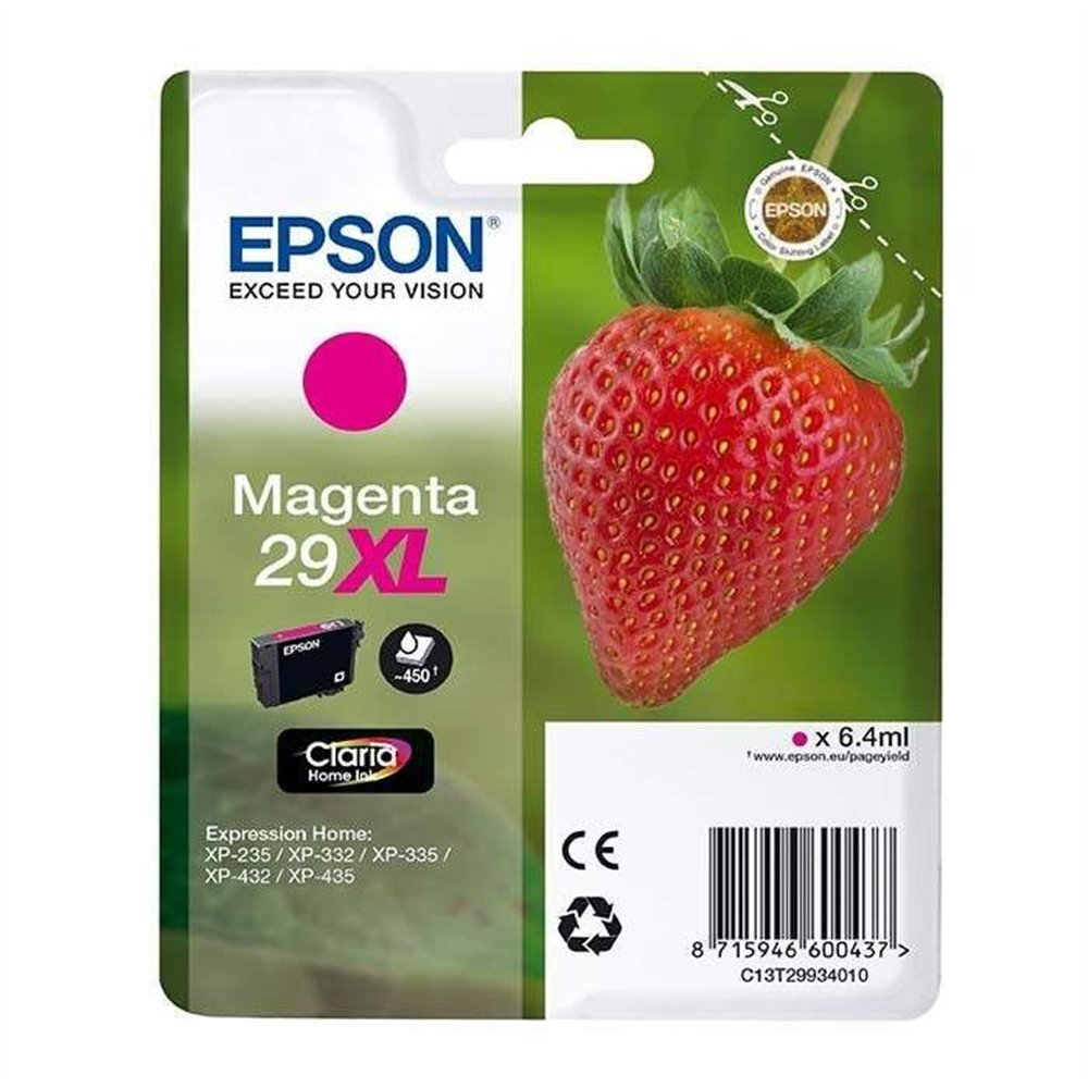 Tinta Epson C13t29934012 Magenta Xl 29xl