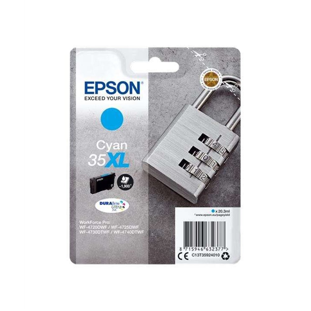 Tinta Epson C13t35924010 Cyan 35xl Durabrite Ultra T3592