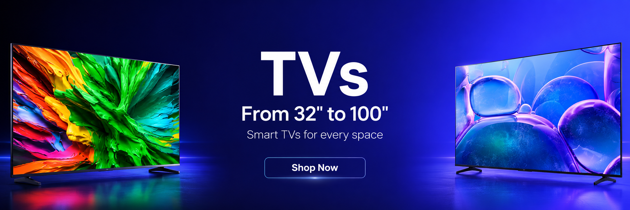 TVs from 32 inches to 100 inches